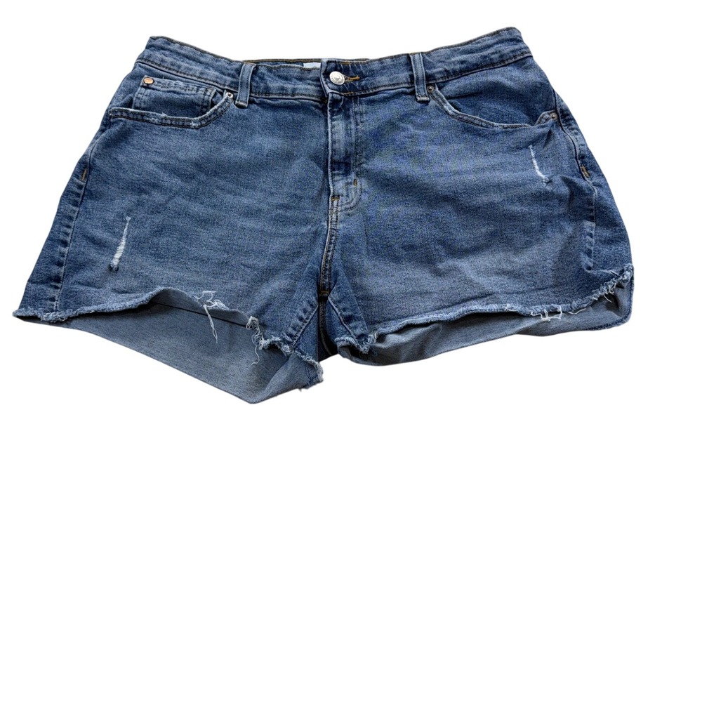 Denizen Levi's Shorts Women's 14 Blue High Rise Denim Cut Off Distressed Stretch